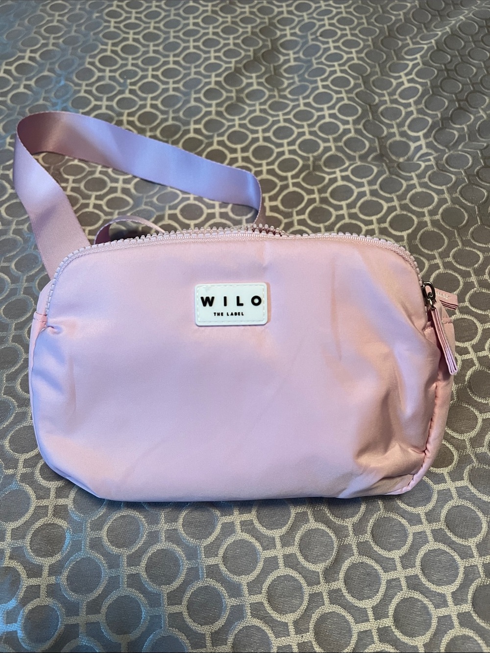 WILO Light Pink Crossbody Bag with Adjustable Strap